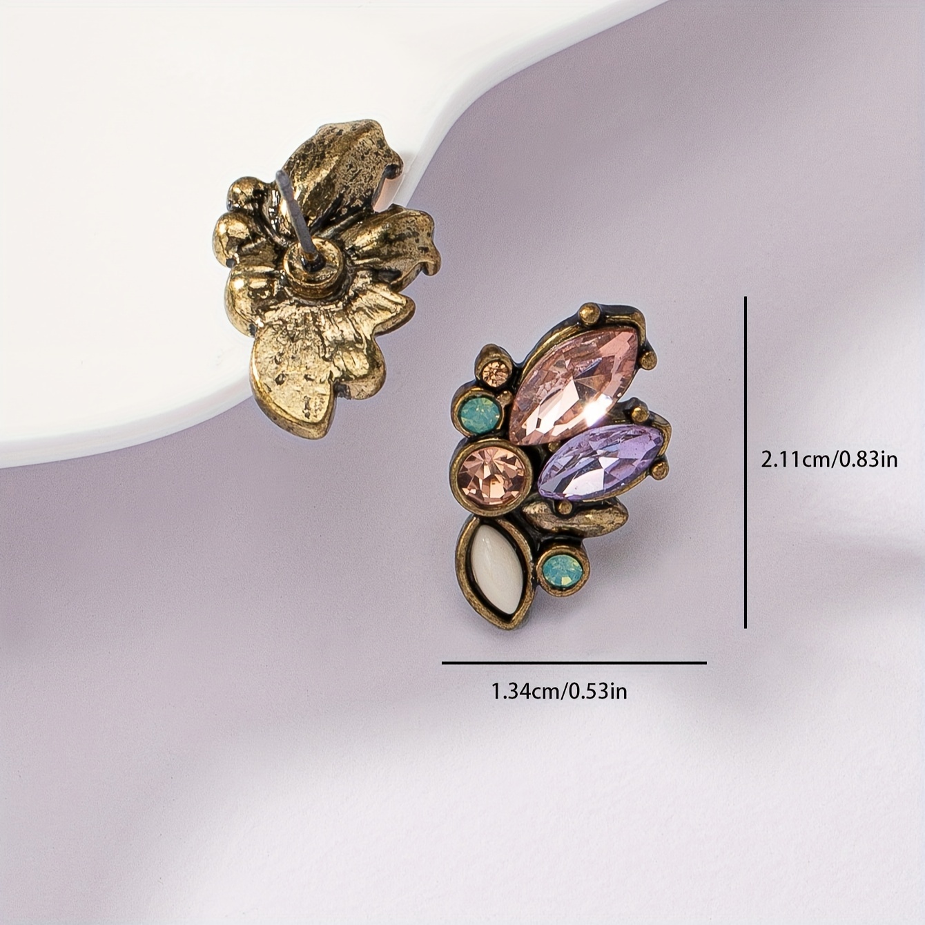 Bohemian Left-Right Symmetrical Butterfly Stud Earrings